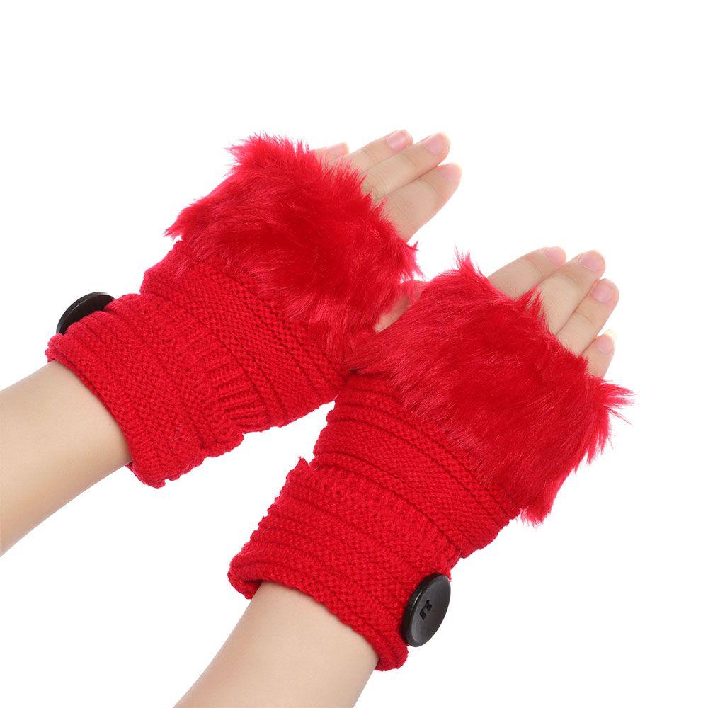 Găng Tay Dệt Kim Dày Mềm Mại Co Giãn Giữ Ấm Cánh Tay