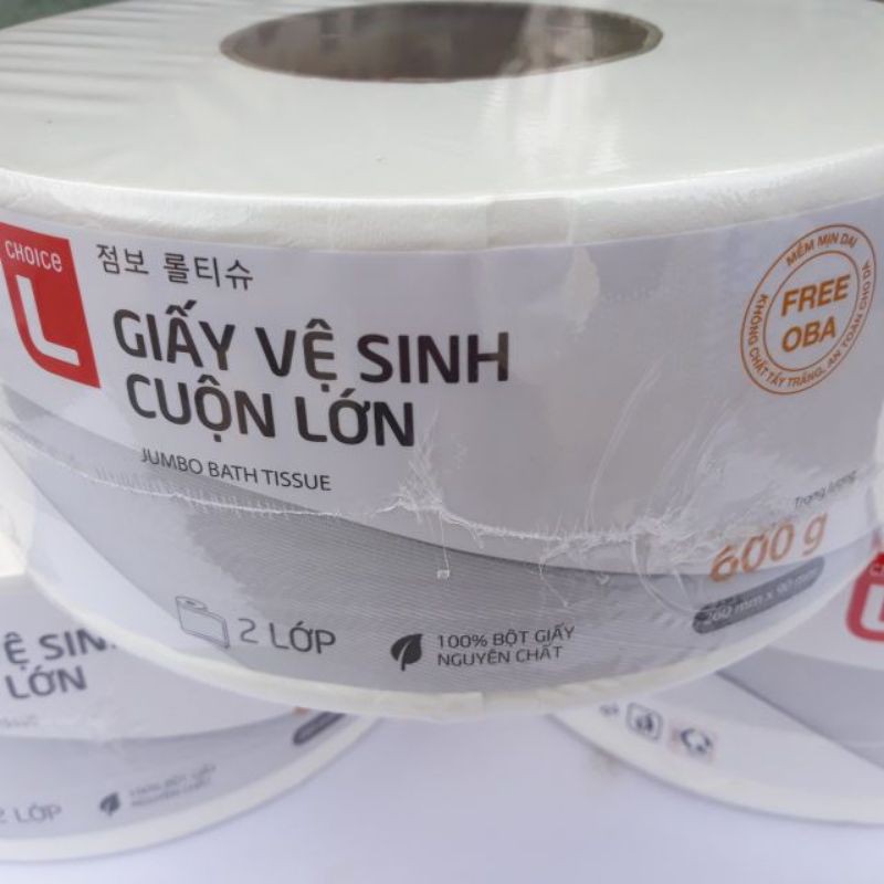 Giấy Vệ Sinh Cuộn Lớn 2 Lớp 600g Cao Cấp