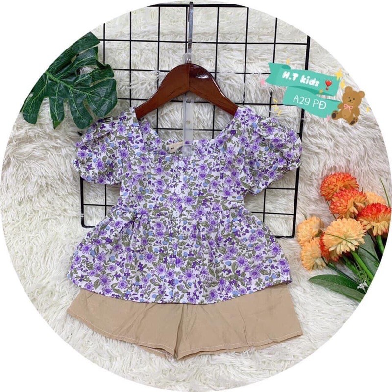 Set đồ mua hè cho bé gái đi học