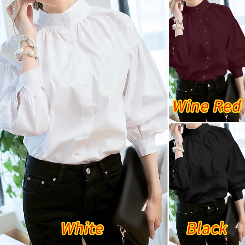 Áo sơ mi ZANZEA cổ tròn tay lỡ 3/4 dáng rộng phong cách cổ điển dành cho bạn nữ