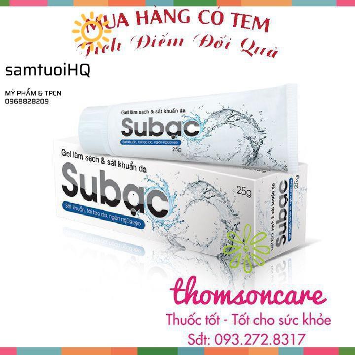 SIÊU  Kem Su bạc - sát khuẩn, sạch da - Mua 10 tặng 1 bằng tem tích điểm Subac. HÀNG CHÍNH HÃNG 100%