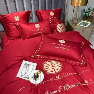 Bộ Chăn Ga Gối Lụa Thêu Hoa Cao Cấp