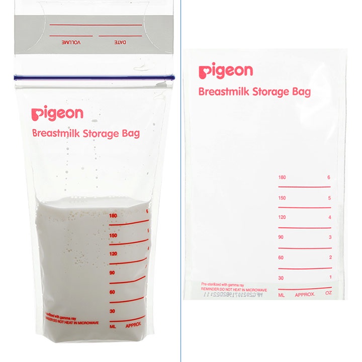 Túi Trữ Sữa Mẹ Pigeon 180Ml - Hộp 25 Túi