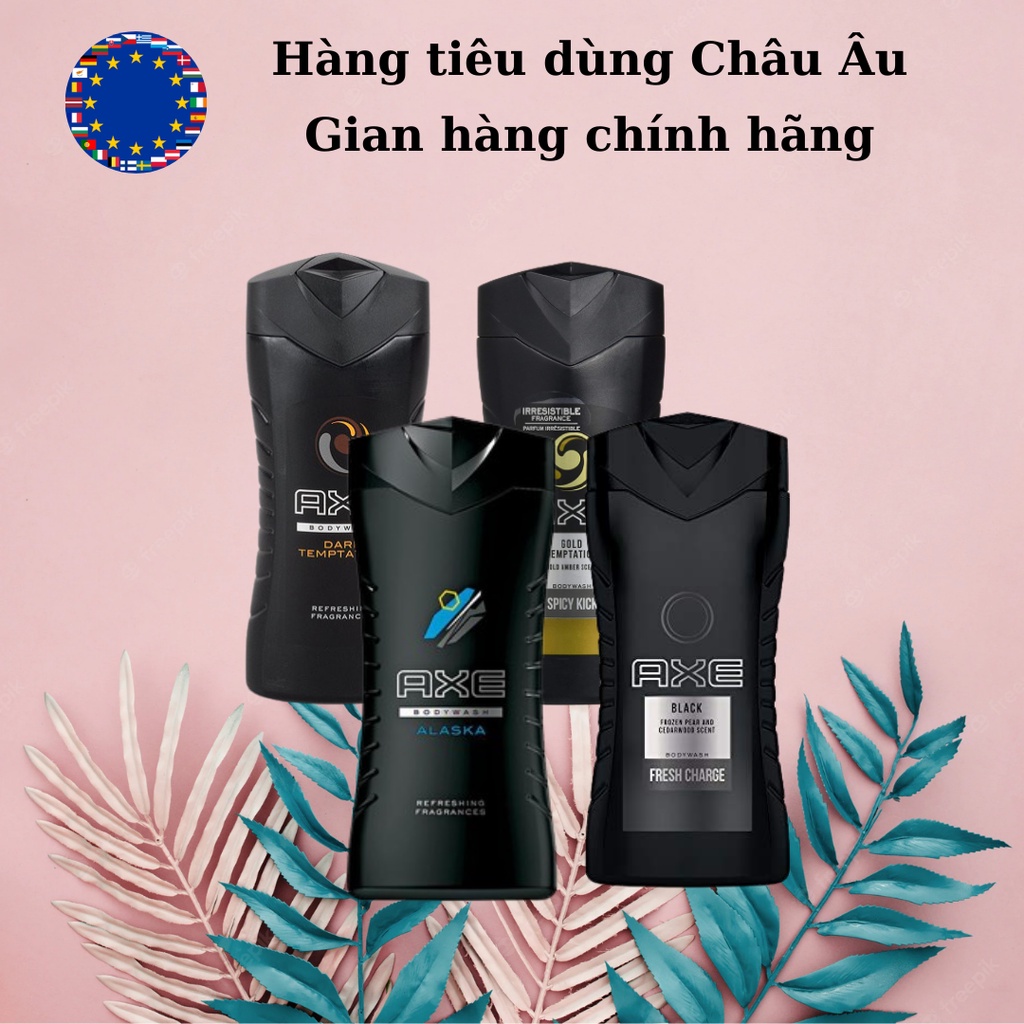 Sữa tắm nam AXE cấp ẩm, hương thơm nam tính, an toàn cho da, nội địa Đức