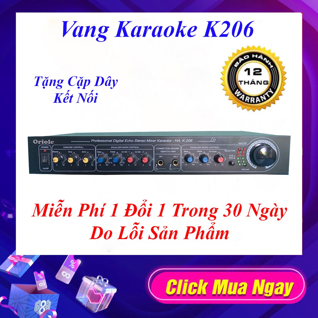 Bộ 2 Thiết bị xử lý tín hiệu Lọc và Vang  hát karaoke giá rẻ, tặng dây kết nối bảo hành 12 tháng, 1 đổi 1 trong 30 Ngày