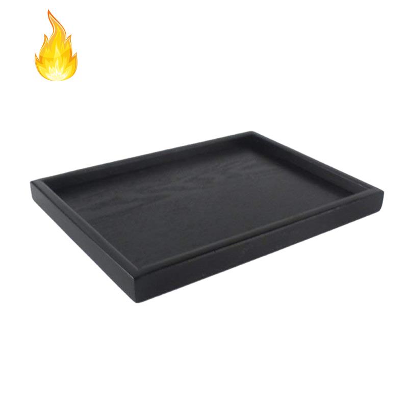 Khay gỗ đựng trà màu đen 25x18x2cm