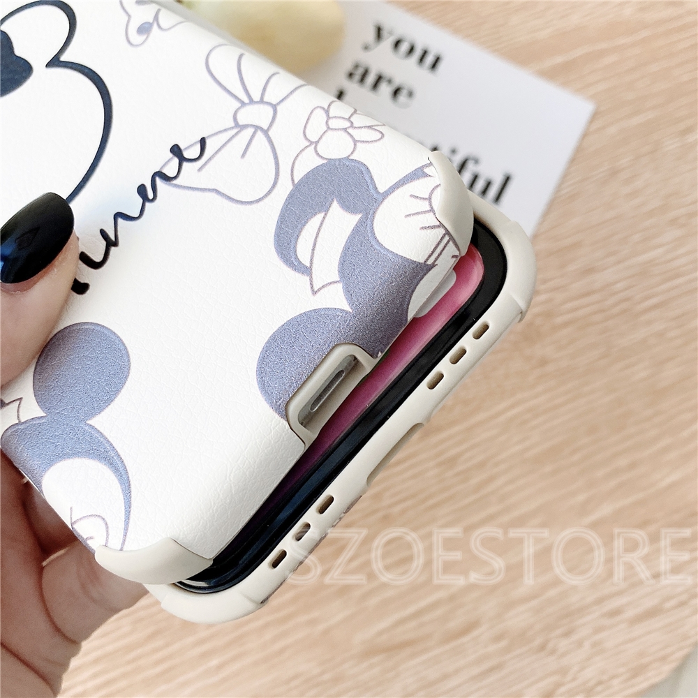 Fashion Mickey Minnie Mouse Skin-Friendly Lambskin Soft Phone Case for Huawei Y9s Y9Prime 2019 P40Pro P40 P30Pro P30 Nova5T Nova7 Nova7SE Nova7i Mate30 Mate30Pro Mate20 Mate20Pro