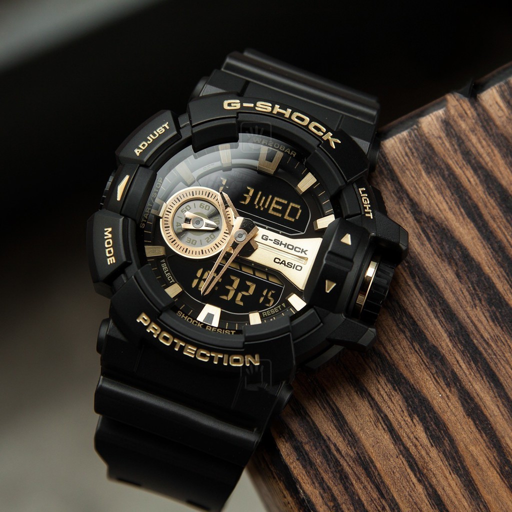 Đồng hồ nam chính hãng G-Shock GA-400GB-1A9 - Máy Quartz pin - Mặt kính cứng - Dây đeo nhựa