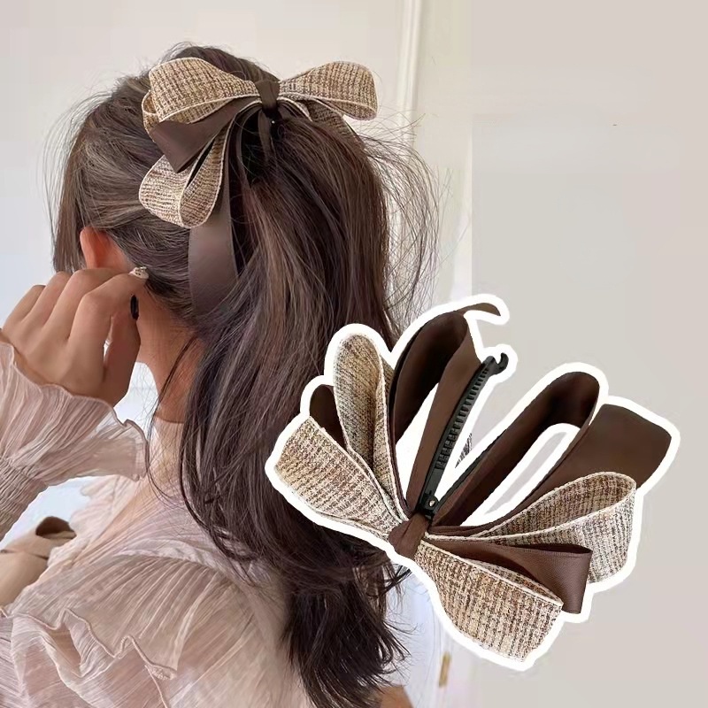 Kẹp Tóc Cỡ Lớn Thắt Nơ Lưng Thời Trang