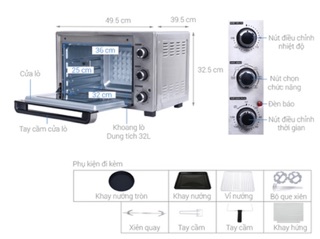 Lò nướng Sharp EO-A323RCSV-ST 32 lít NEW 100%