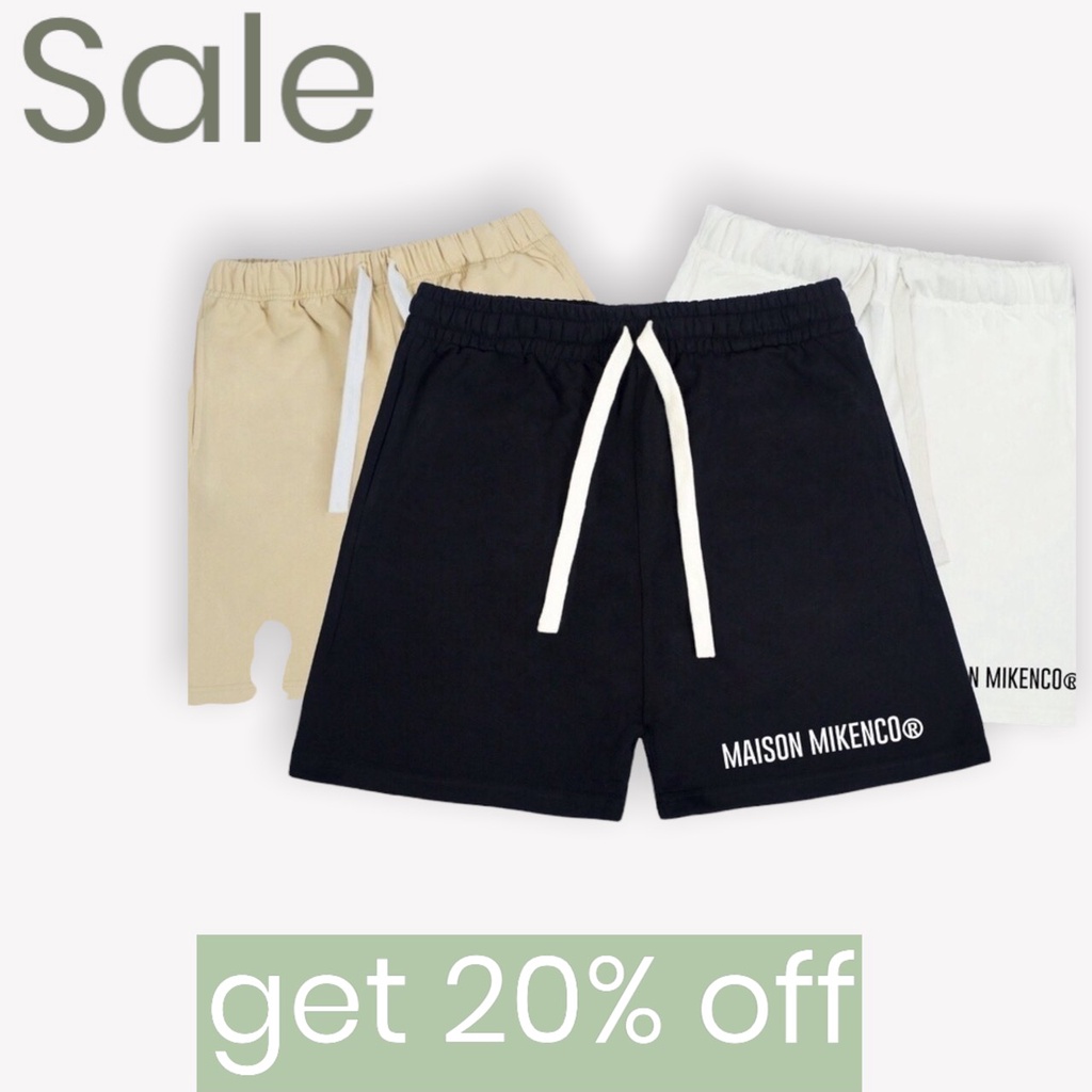 Quần Short Ngắn Mikenco Chữ Nhỏ Phong Cách Thời Trang Unisex