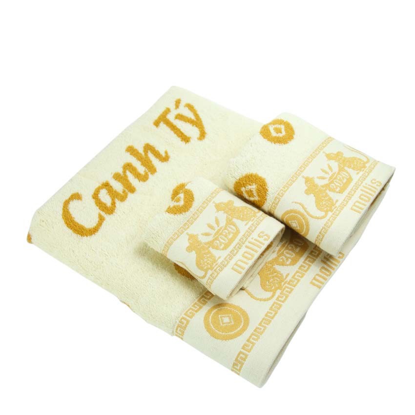 Khăn mặt chất liệu cotton FM7Z Mollis - KT 34 x 78 cm