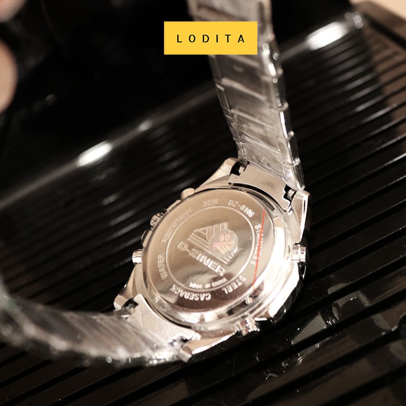 Đồng hồ nam dây thép không gỉ kim loại cao cấp chính hãng giá rẻ D-Ziner DZ-8106 | BigBuy360 - bigbuy360.vn