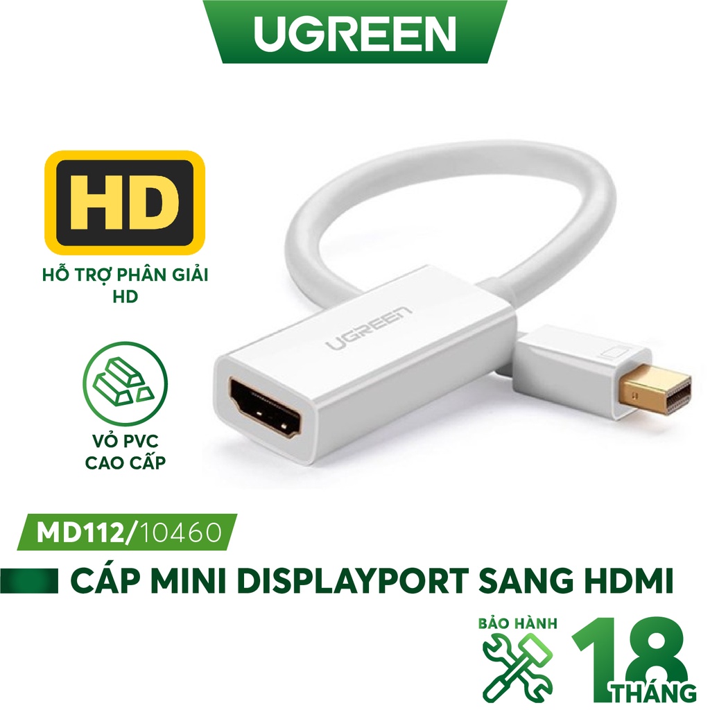 Cáp chuyển đổi Mini DisplayPort sang HDMI female UGREEN MD112 18cm