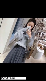 Áo len lông thỏ ấm