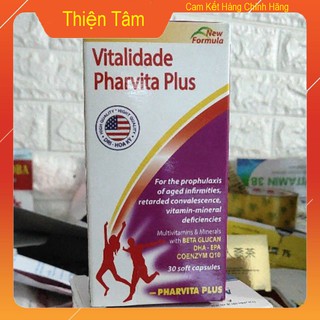 Viên uống vitamin tổng hợp Vitalidade Pharvita Plus bồi bổ cơ thể, tăng cường sức đề kháng, giảm mệt mỏi suy nhược