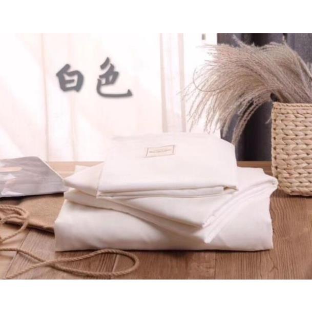(nhiều mẫu) Bộ Chăn Ga Gối COTTON TC MÀU Trơn 4 món nhập khẩu Nhật