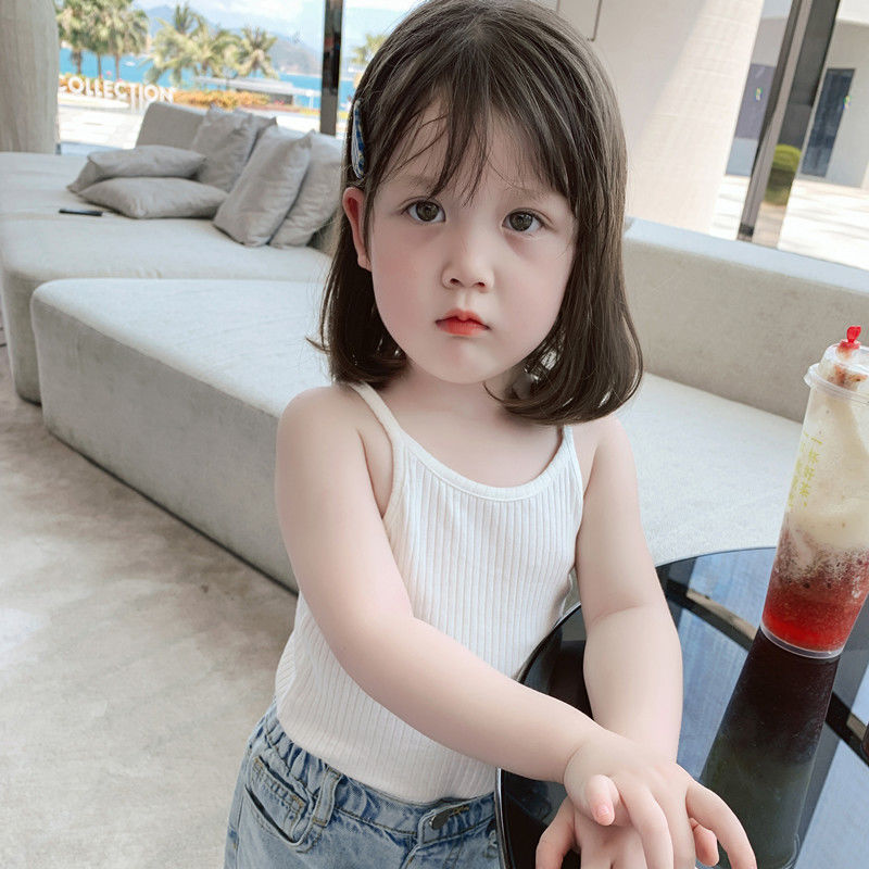 Áo Thun Sát Nách Kẻ Sọc Kiểu Hàn Quốc Thời Trang Mùa Hè Dành Cho Bé Gái