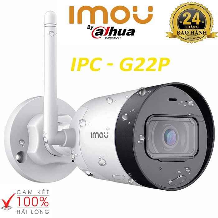 Camera IP không dây ngoài trời  IPC - G22P- Imou 2Megapixel Tặng kèm thẻ nhớ tùy chọn- Hàng chính hãng