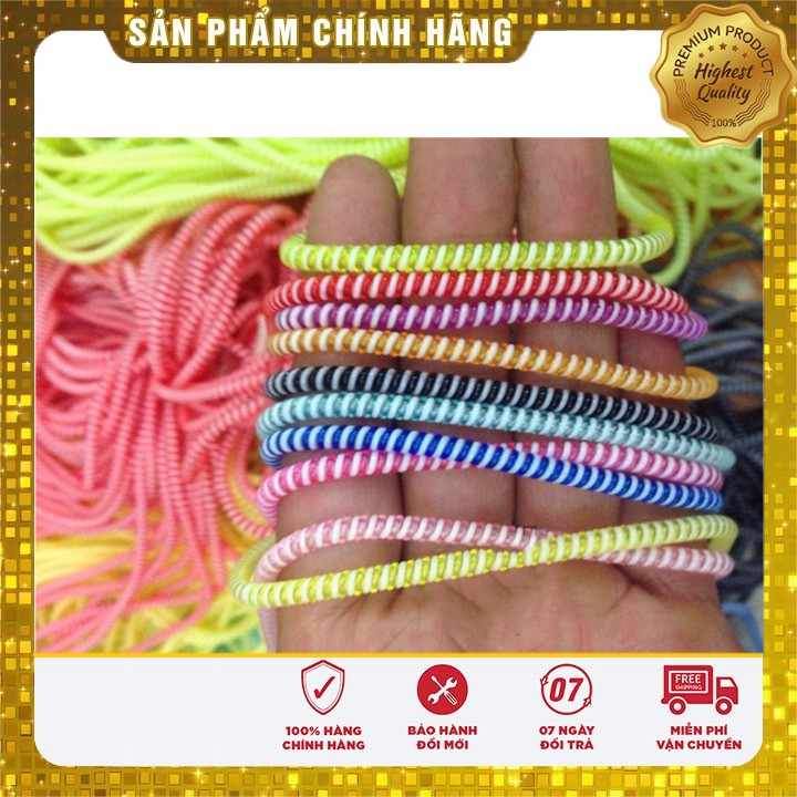combo 10 Dây quấn 2 màu bảo vệ cáp sạc và tai nghe điện thoại giá rẻ