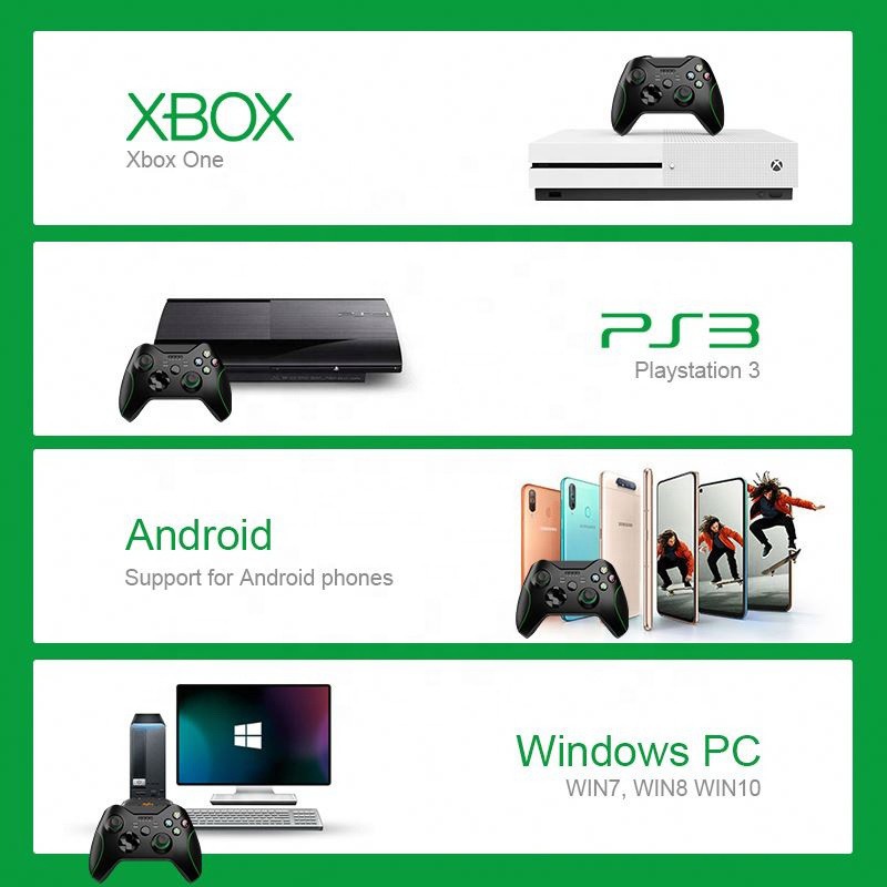 Tay Cầm Chơi Game Không Dây 2.4g Cho Xbox One / Ps3 / Pc Android