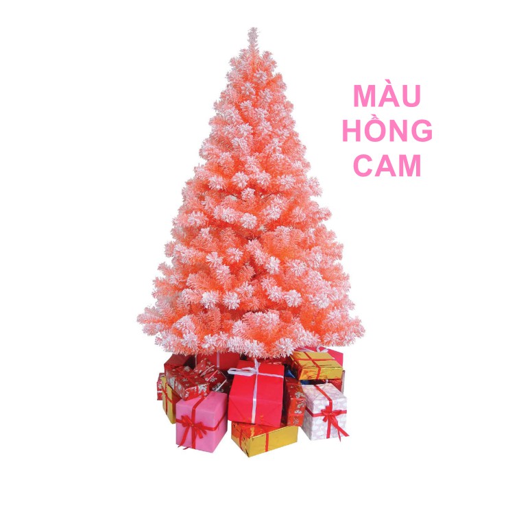 Cây thông noel màu hồng kèm đầy đủ phụ kiện (nhiều size)