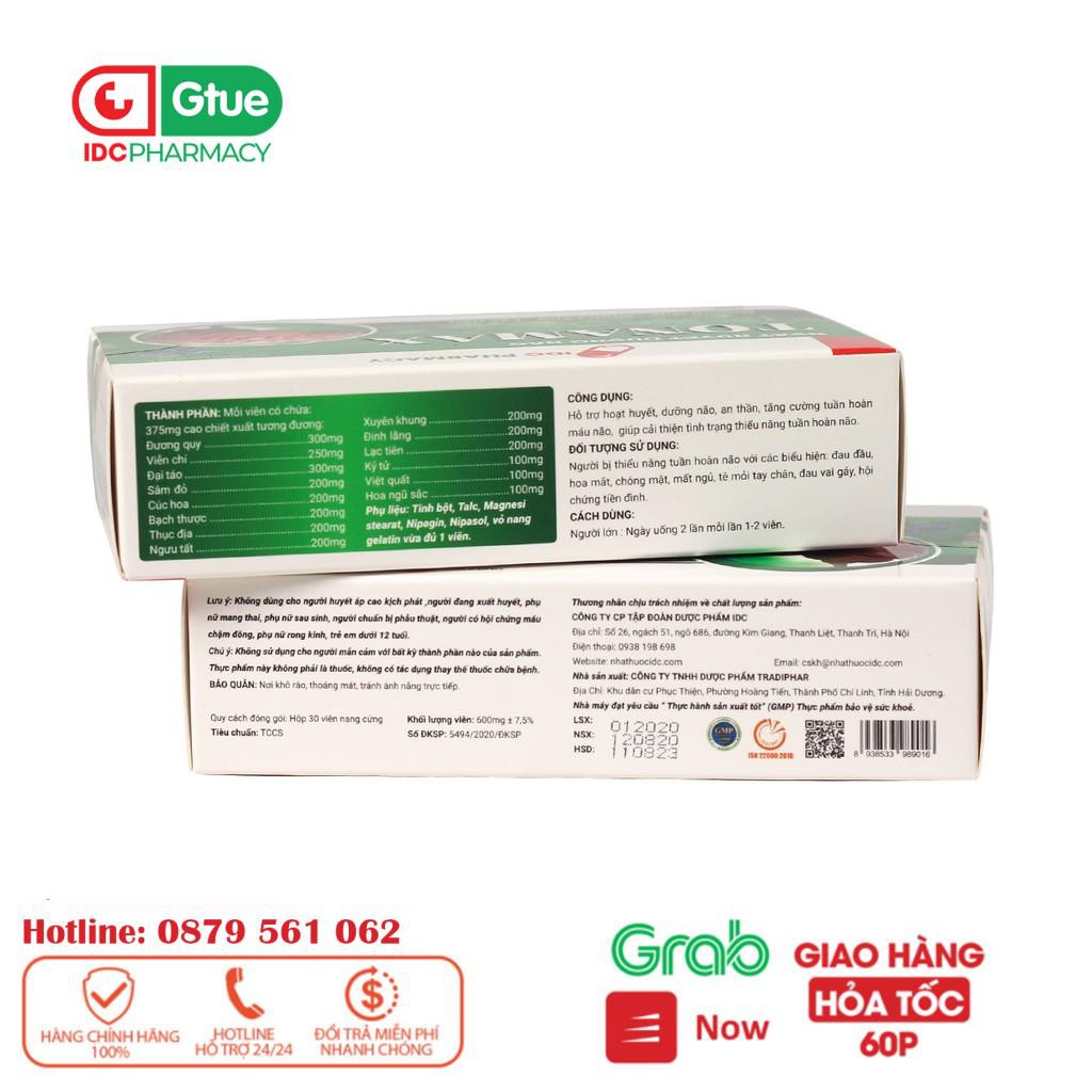 Viên Uống Bổ Não TONAMAX- Hộp 30 viên - Cải thiện trí nhớ Hoa Bằng Việt Mỹ