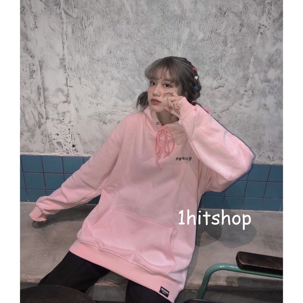 Áo Khoác Nỉ Hoodie Form Rộng Siêu Cá Tính In Chữ Hàn Quốc | BigBuy360 - bigbuy360.vn