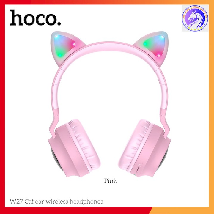 Tai Nghe Mèo Siêu Dễ Thương Chụp Tai Không Dây Bluetooth Hoco W27- Bảo Hành 12 Tháng