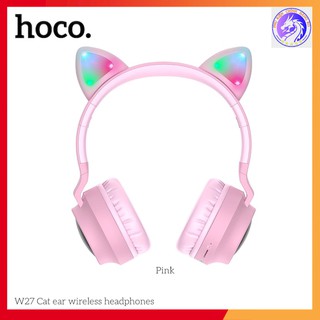 Tai Nghe Mèo Siêu Dễ Thương Chụp Tai Không Dây Bluetooth Hoco W27- Bảo Hành 12 Tháng