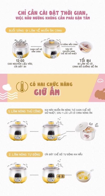 Nồi Hầm Cách Thuỷ Đa Năng BEAR