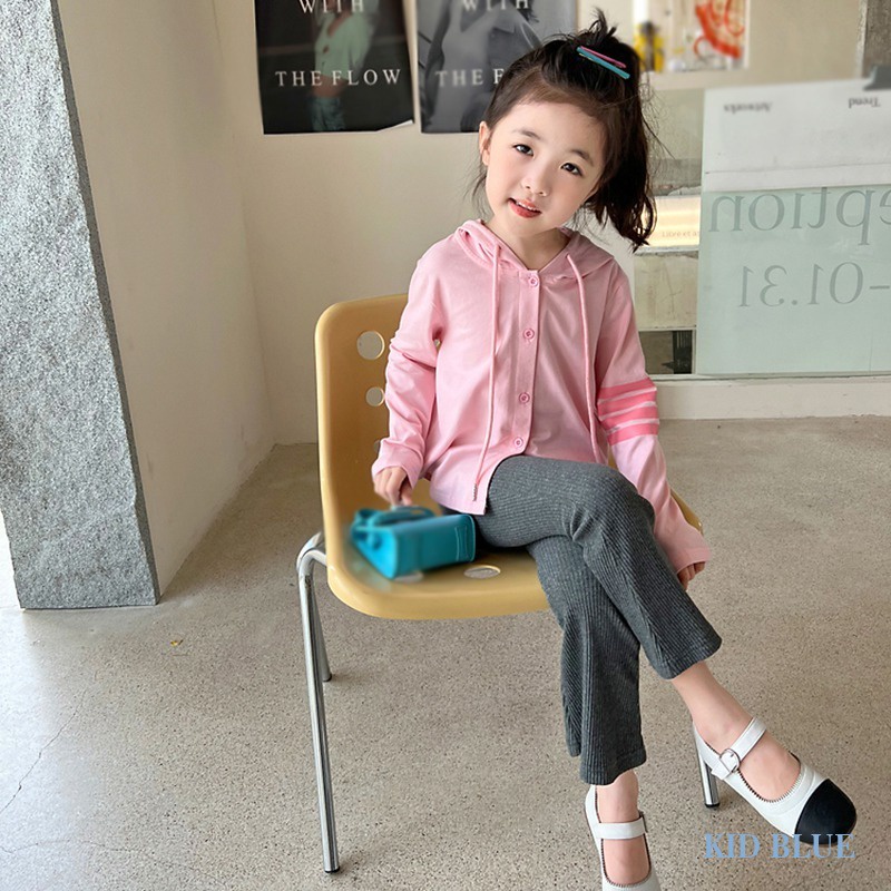 Quần Dài Ống Loe Lưng Cao Co Giãn Thời Trang Xuân Thu Phong Cách Hàn Quốc Cho Bé Gái