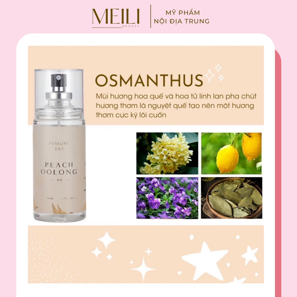 Xịt Thơm Toàn Thân Peach OOlong Body Mist Hương Nước Hoa Siêu Quyến Rũ, Ngọt Ngào - Meili Beauty