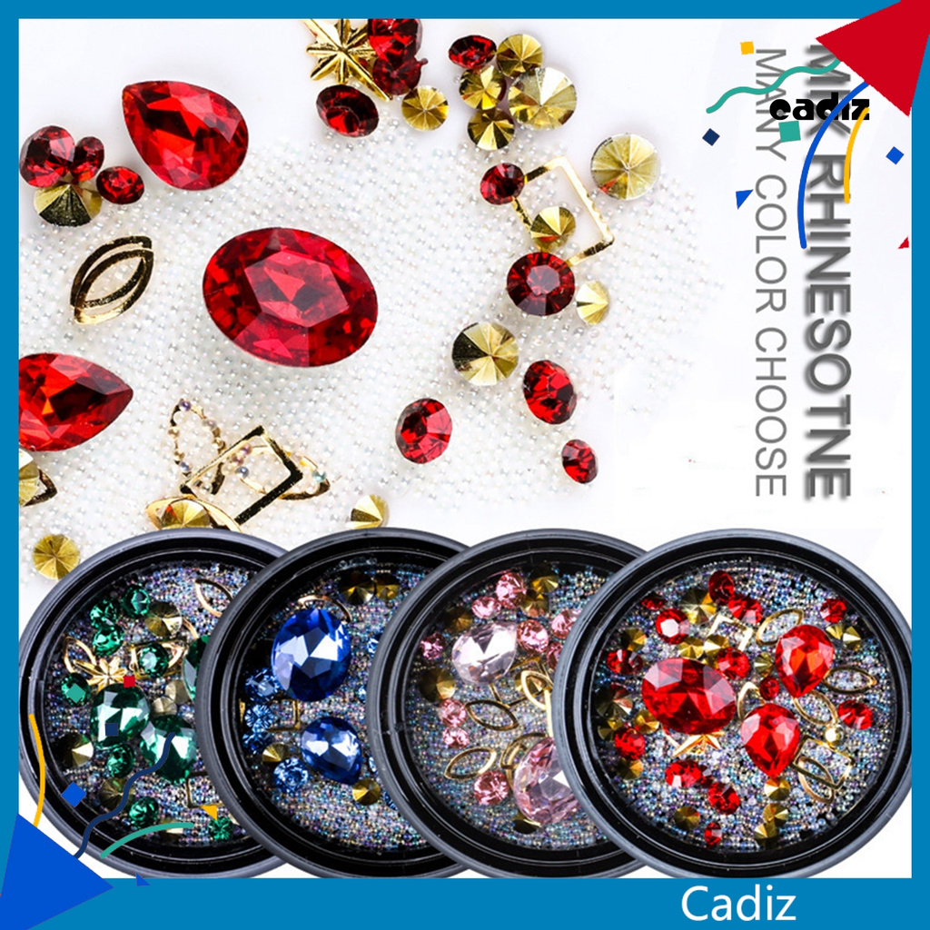 [Hàng mới về] Hộp Đá Đính Trang Trí Nghệ Thuật Móng Tay Kiểu Dáng Thời Trang