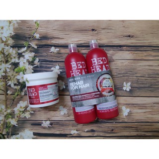 Combo dầu gội xả tigi + hấp tigi đỏ siêu phục hồi