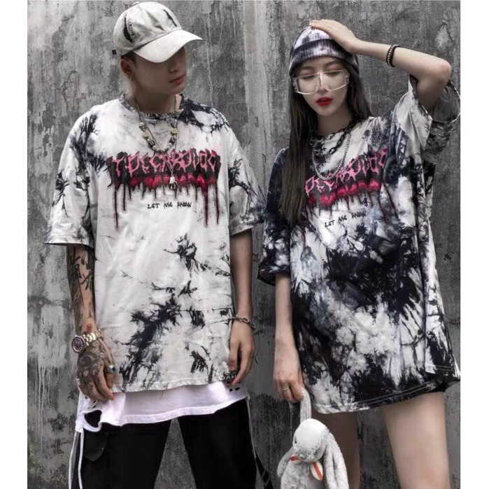 Áo thun loang Cotton form rộng cực đẹp cho các bạn trẻ , phong cách hàn quốc mới lạ KME