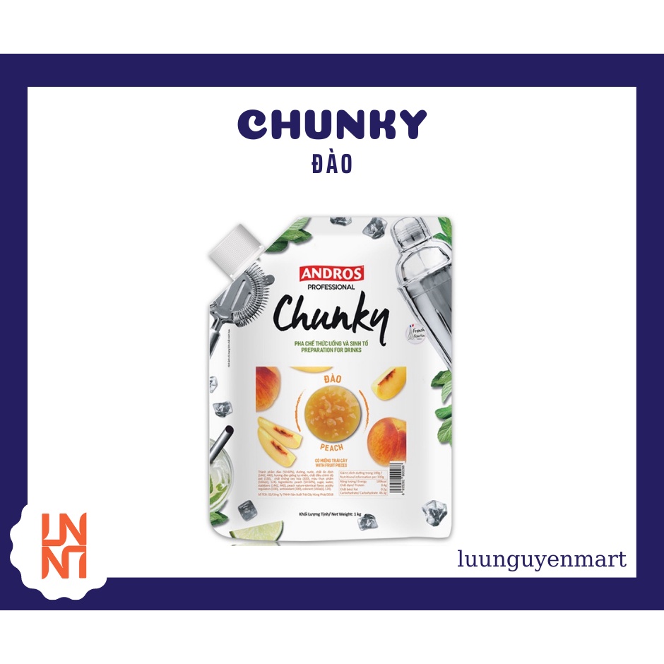 Mứt Trái Cây Pha Chế Chunky Đào  Bịch 1kg