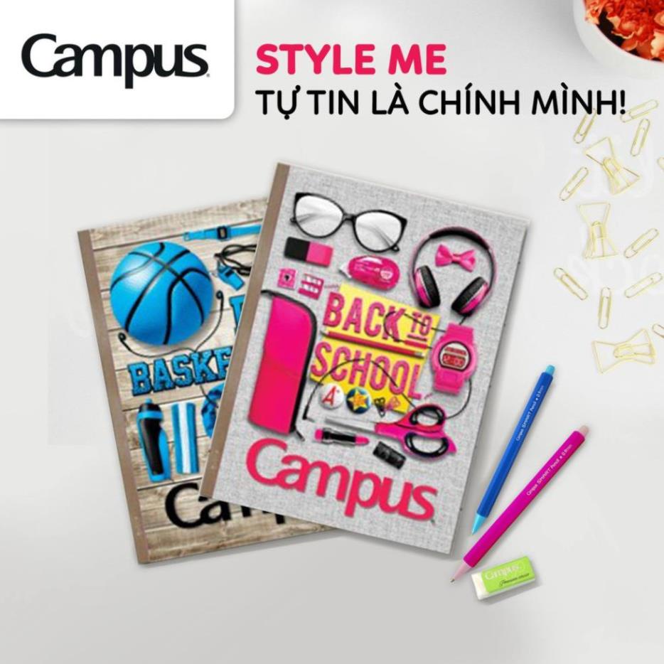 Lốc 5 quyển Tập học sinh STYLE ME 200 trang khổ A5 - Campus