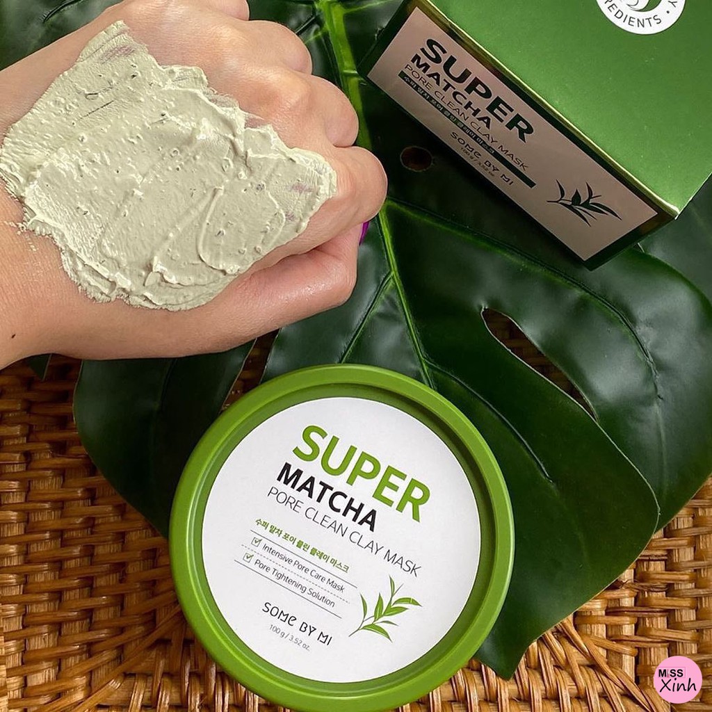 Mặt nạ đất sét làm sạch lỗ chân lông SOME BY MI Super Matcha Pore Clean Clay Mask 100g Chính hãng - Miss Xinh