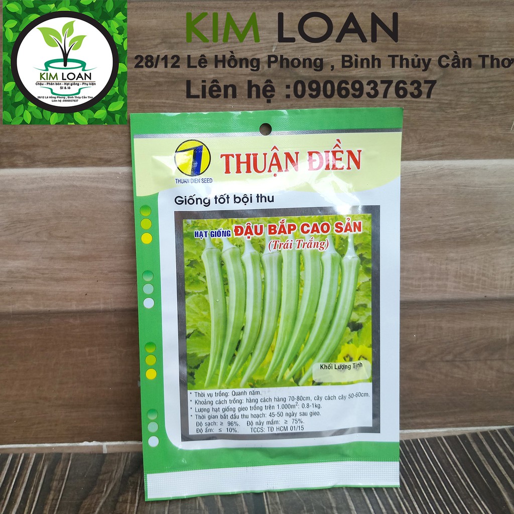 Đậu bắp cao sản trái trắng gói 20g