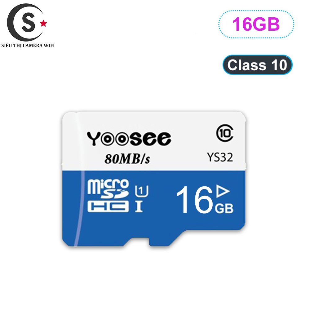 Thẻ Nhớ Yoosee 16GB - Thẻ Nhớ Chính Hãng - Tốc Độ Đọc Chuẩn Class 10