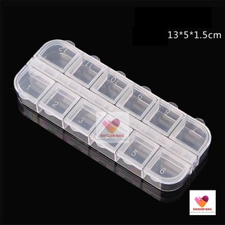 Khay hộp 12 ngăn đựng đá tra trí