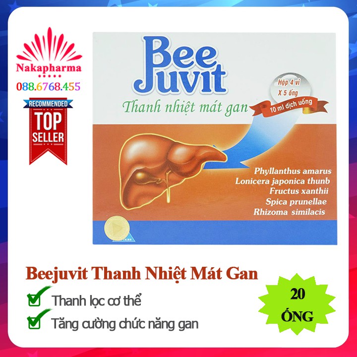 ✅ Beejuvit Thanh Nhiệt Mát Gan - Giúp giải độc gan, tăng cường chức năng gan, thanh lọc cơ thể - Bee Juvit