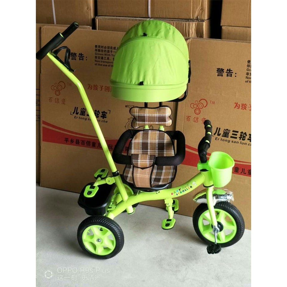 Xe Đẩy 3 Bánh Cho Bé Có Mái Che 2 trong 1 vừa là xe đạp vừa là xe đẩy