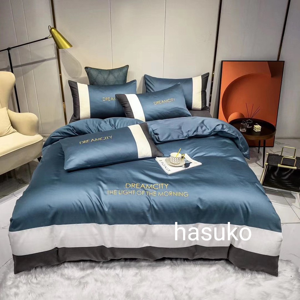 Bộ vỏ chăn ga gối lụa tencel thương hiệu Deamcity đủ mọi kích thước 1m2 .1m6 .1m8 .2m2