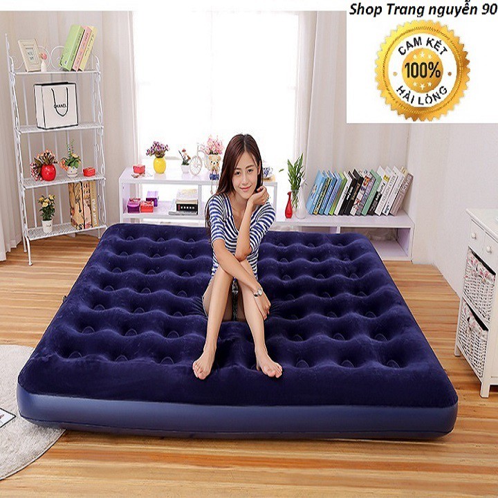 Nệm hơi du lịch, đệm hơi cao cấp KT 1.8m x 2m x 22cm , nệm văn phòng gấp gọn Bestway 67004