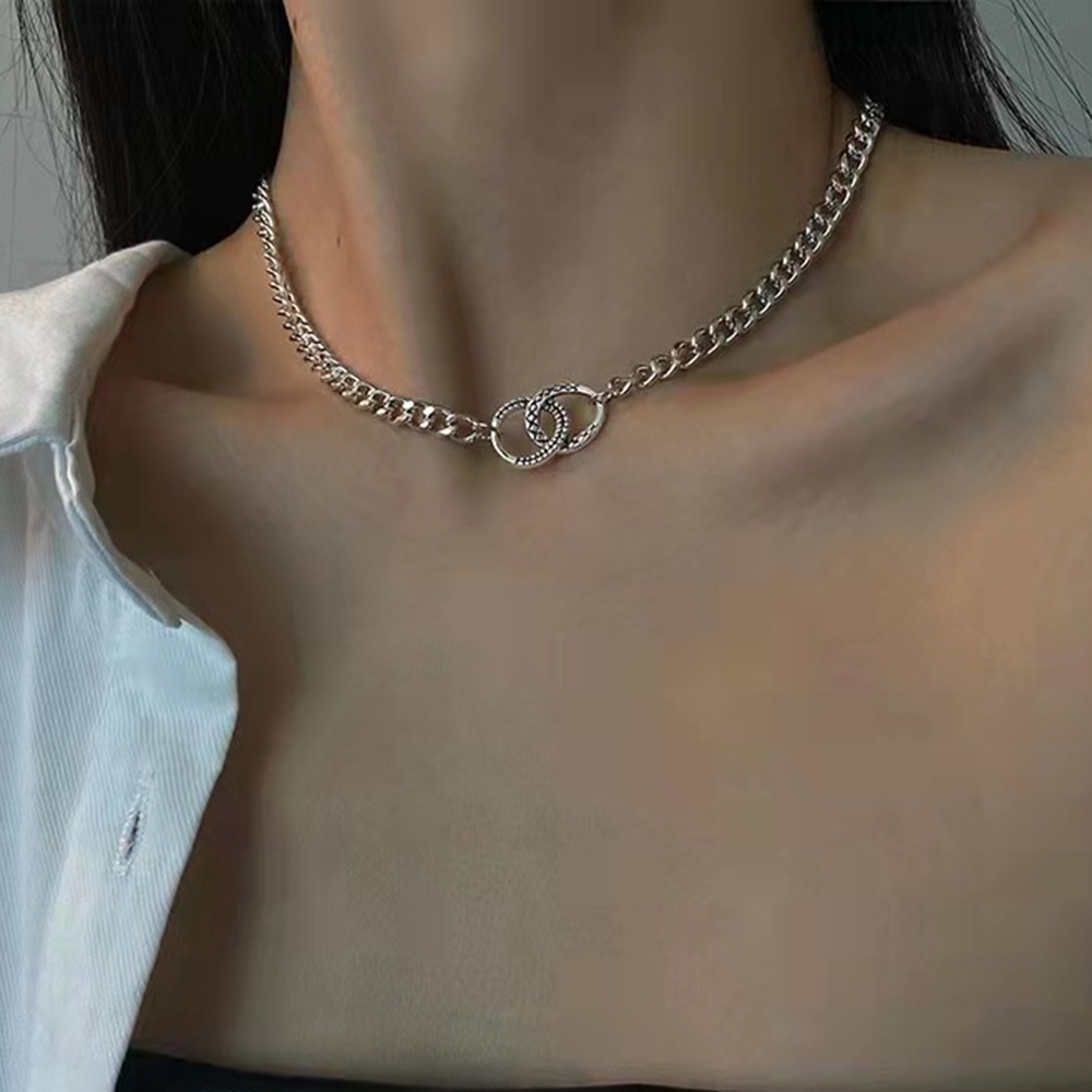 【COD】Vòng cổ Choker Hai Lớp Có Mặt Nhẫn Phong Cách Thời Trang Sang Trọng Dành Cho Nữ