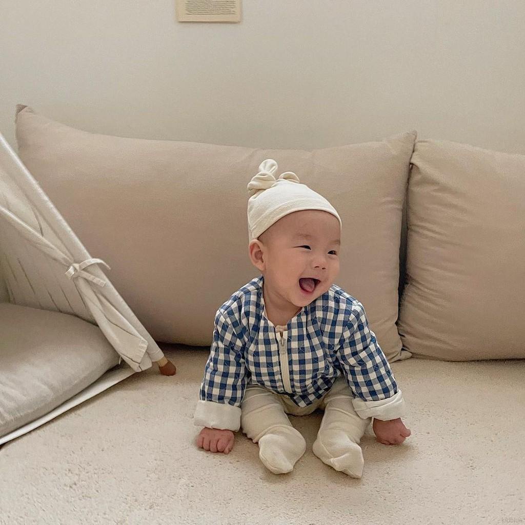 Mũ cotton mềm phối thắt nút đáng yêu cho bé gái/ bé trai