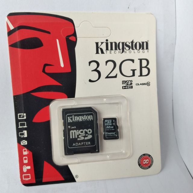 Thẻ nhớ micro SDHC Kingston 32 GB Class10 có Adapter | BigBuy360 - bigbuy360.vn