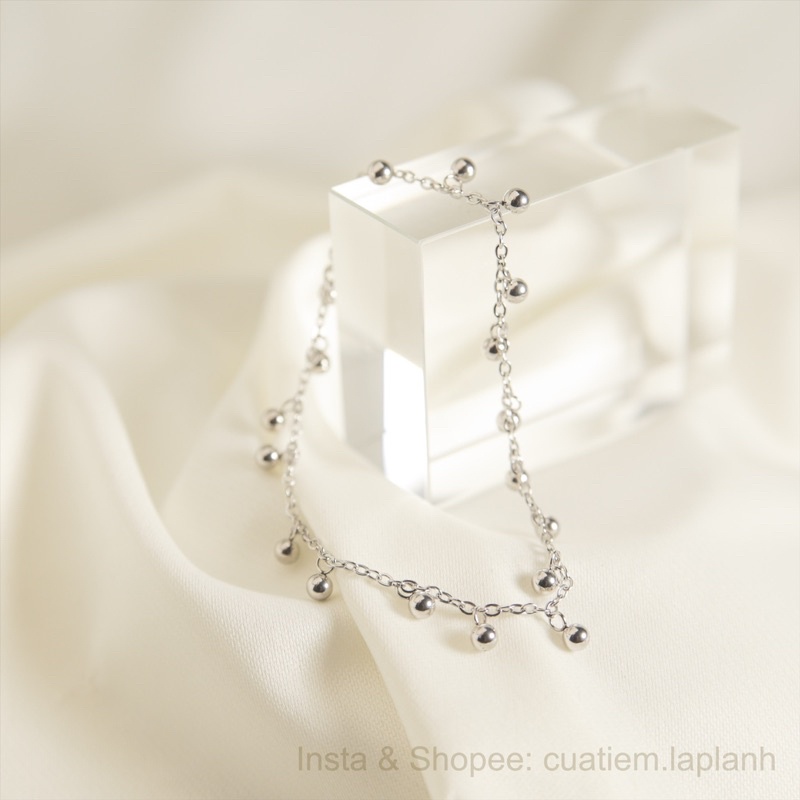 LẮC CHÂN TITAN - THIẾT KẾ BI NHỎ XINH CHẤT LIỆU KHÔNG ĐEN GỈ - AKEMI ANKLET